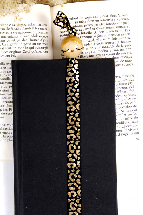 (image pour) Marque Page Elastique Graou Noir